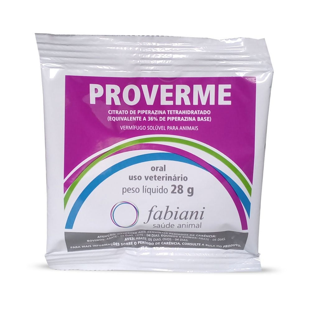 Vermifugo soluvel para Animais Proverme 28g